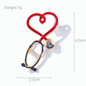 XSB067 - Stethoscope Saree Brooch
